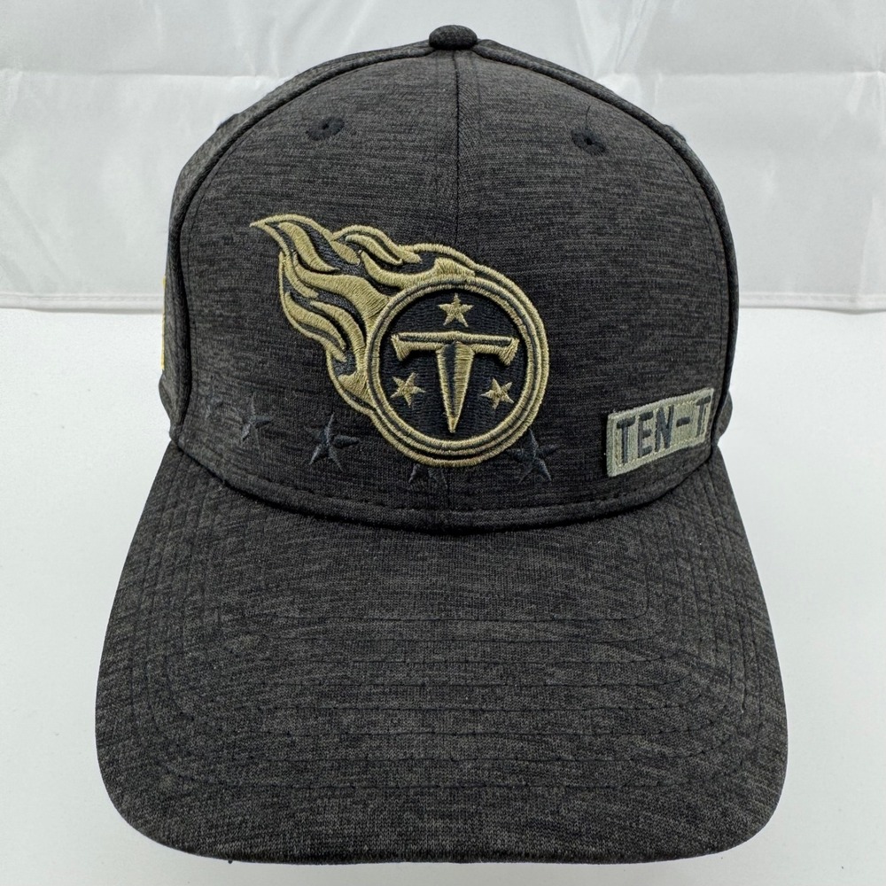 New Era Tennessee‎ Titans Hat Mens M/L Charcoal Salute to Service 39THIRTY Cap
